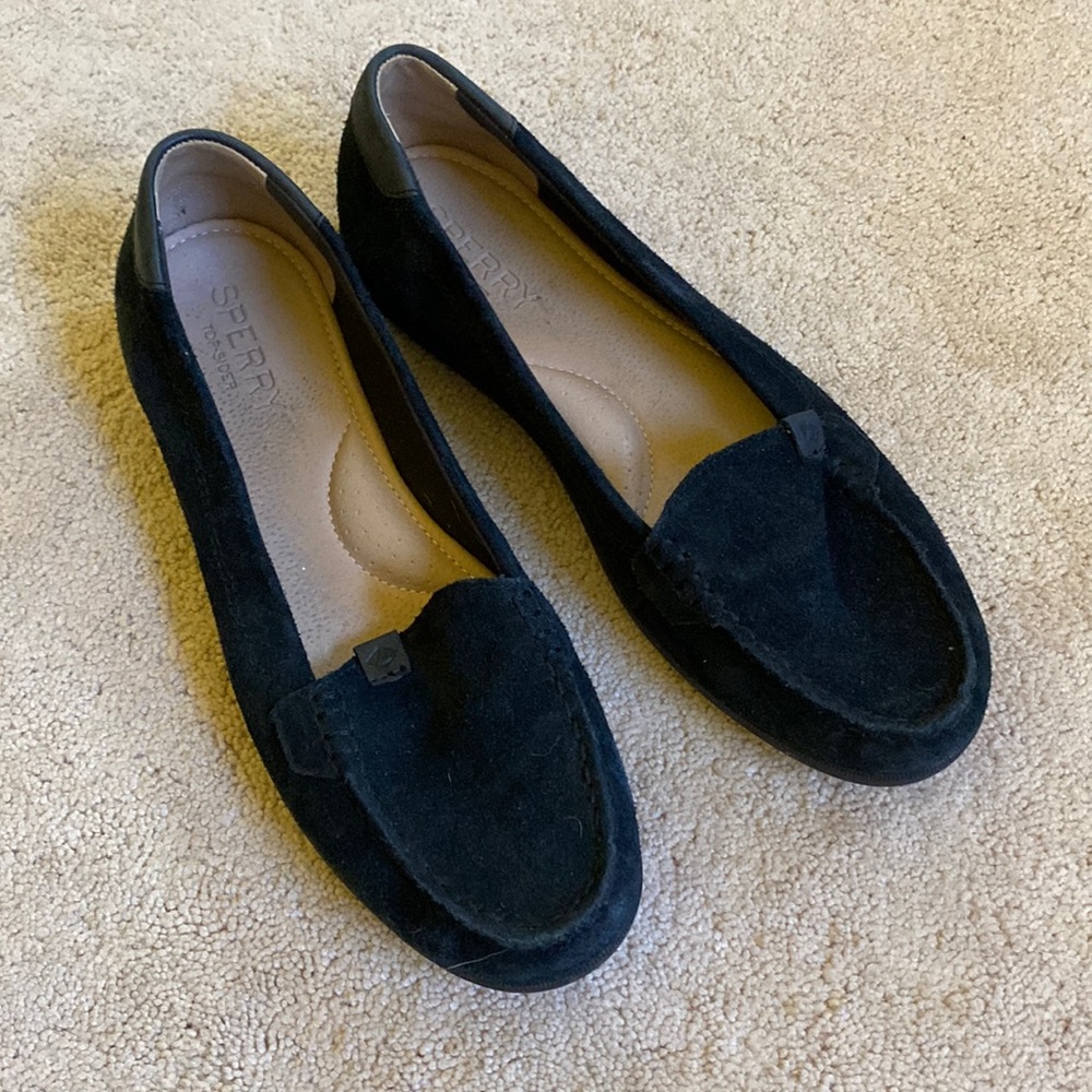 NWOT Black Suede Loafers